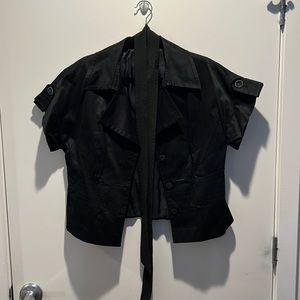 THE LIMITED Black Crop Short Sleeve Blazer/Jacket